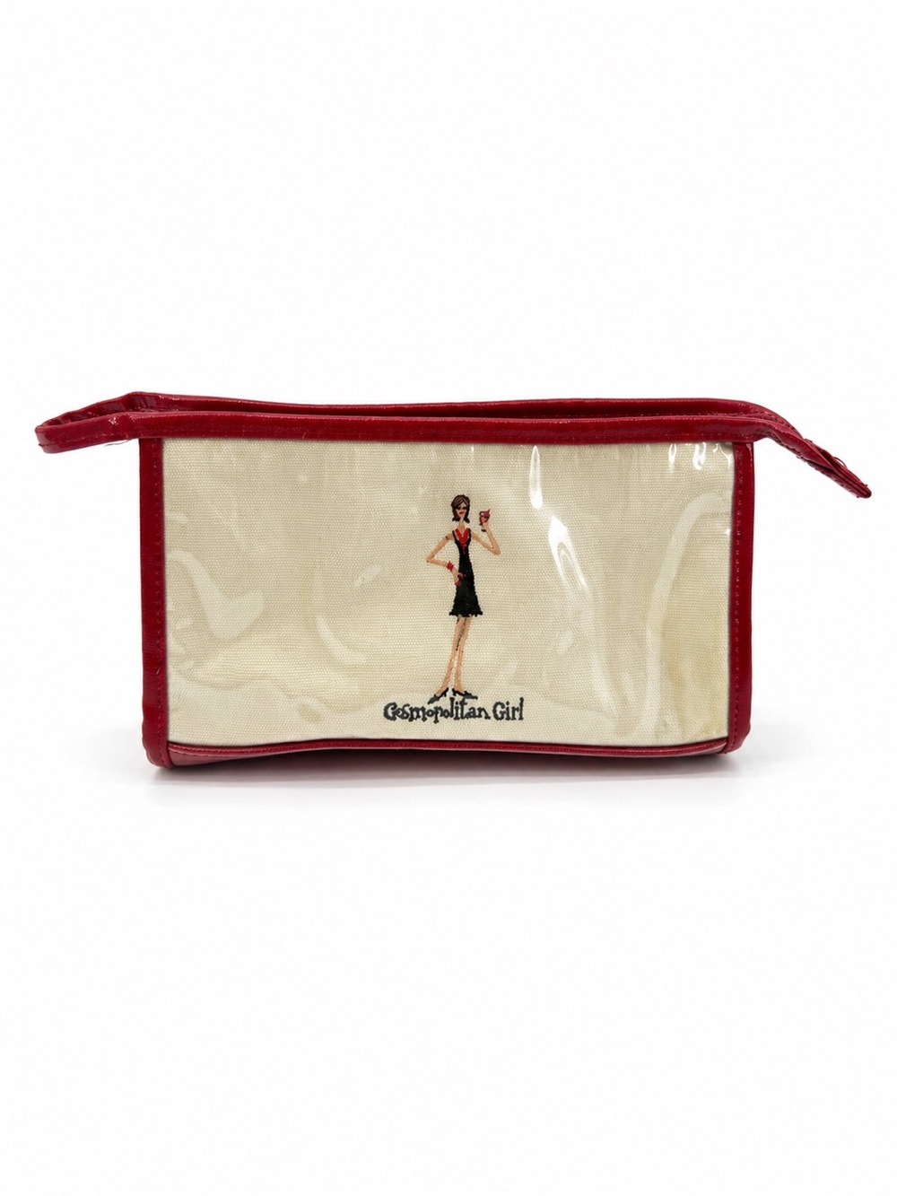 The Girls Travel Bag Cosmetic Case Cosmopolitan Girl Embroidered Clutch Vintage